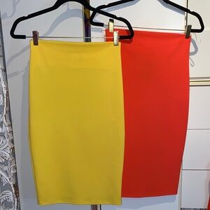 Vibrant Yellow and Orange Skirt Set NWT